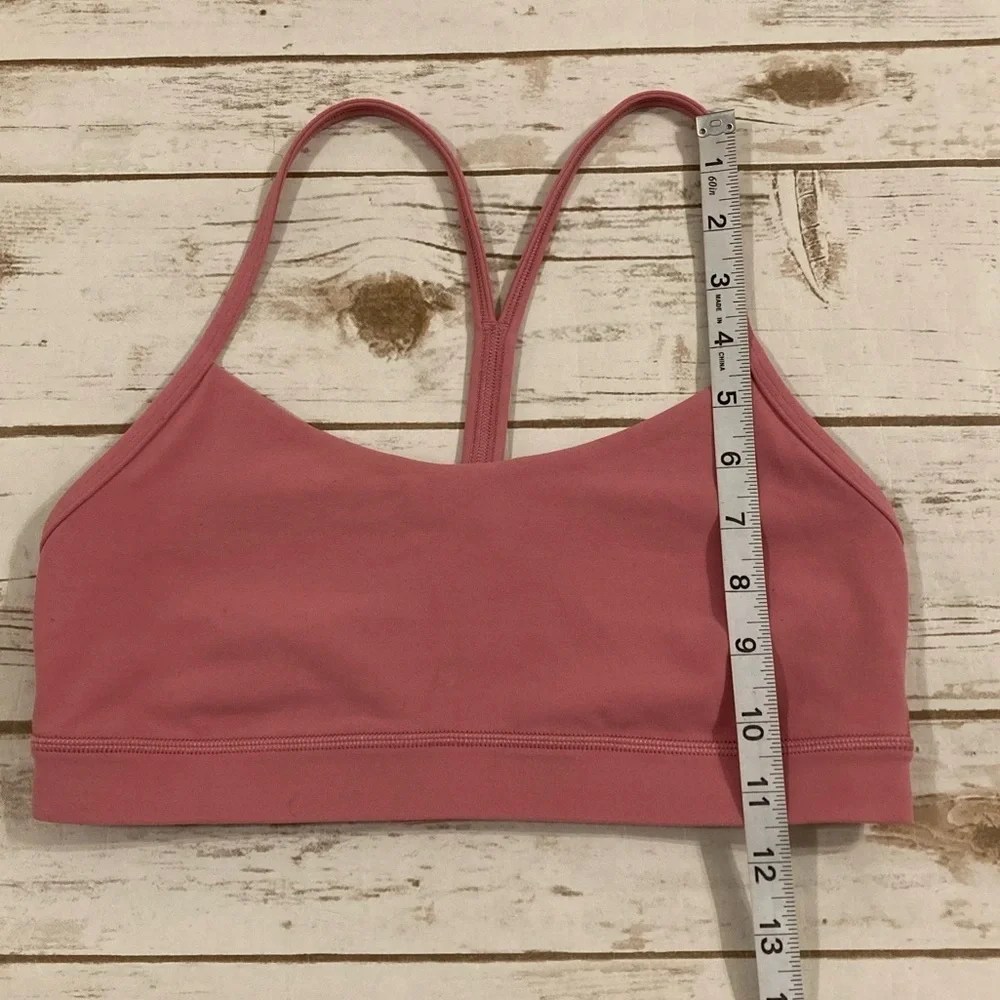 Lululemon Flow Y Adjustable Bra *Light Support, A–C Cups Pink Blossom Size 8